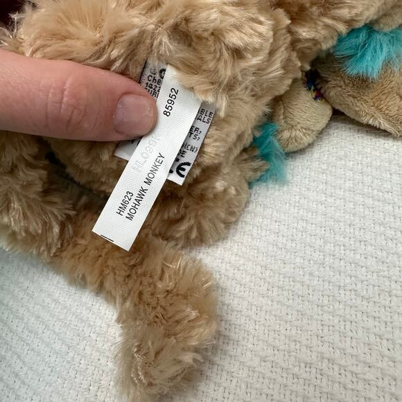 Webkinz Mohawk Monkey Ganz Plush HM623 Brown Blue Stuffed Animal Discontinued - Picture 4 of 5